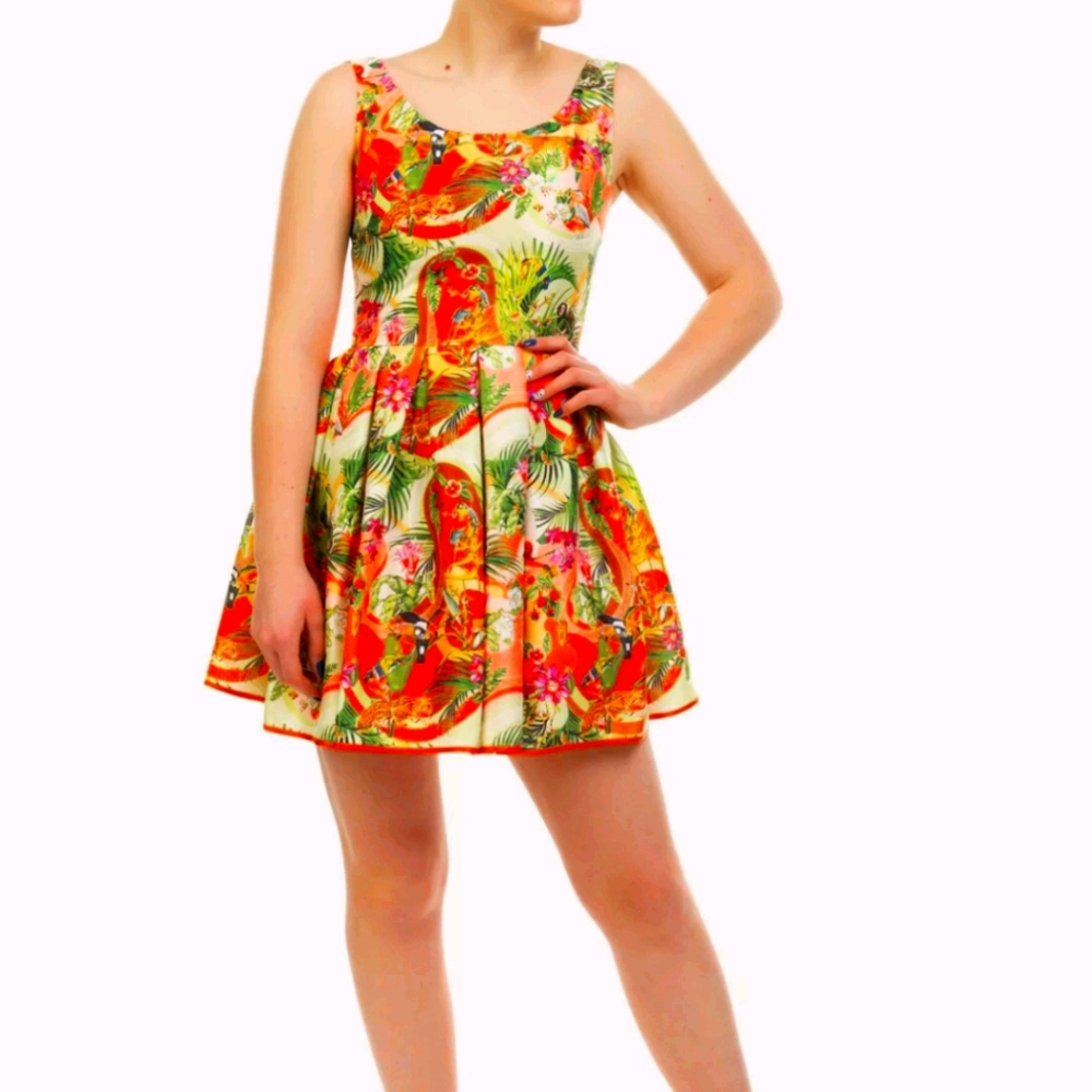 PICCIONE Satin Skater Dress